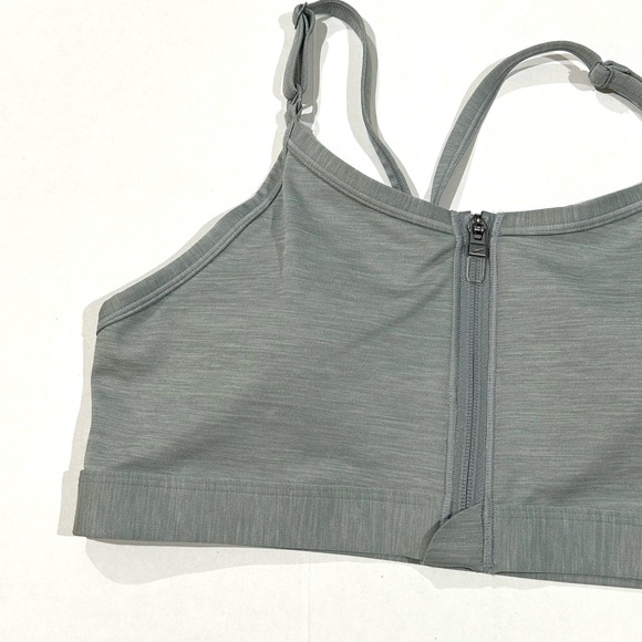 Women's Nike Dri-Fit Indy Zip-Front Padded Sports Bra Gray DD1197-073 NWT - Picture 2 of 16
